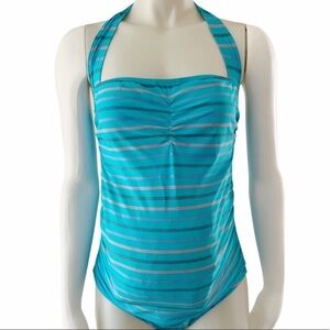 Prego Striped One Piece Maternity Bathing Suit NWT Size Small